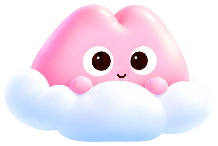 Moodie, the Moodsearch character, on a cloud
